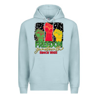 Blue Mist freedom juneteenth since 1865 Premium Hoodie - BarkalooDesign