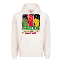 Pale Pink freedom juneteenth since 1865 Premium Hoodie - BarkalooDesign