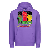 Purple freedom juneteenth since 1865 Premium Hoodie - BarkalooDesign