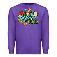 Purple pre k dude Premium Sweatshirt - RanaPortraitStore