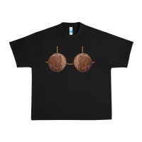 Black coconut bra easy adult halloween tiki party costume t shirt Urban Heavy Tee - linhVisuals