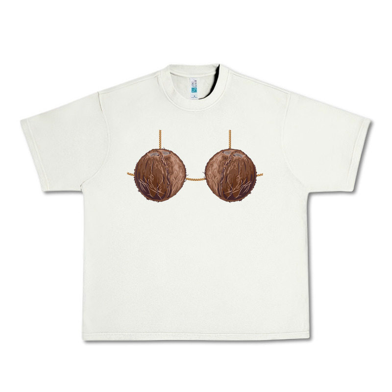 Coconut Bra Easy Adult Halloween Tiki Party Costume T Shirt Urban Heavy Tee by linhVisuals | Teevron