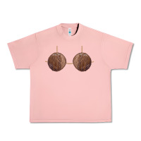 Salmon coconut bra easy adult halloween tiki party costume t shirt Urban Heavy Tee - linhVisuals