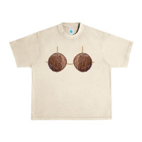 Sandshell coconut bra easy adult halloween tiki party costume t shirt Urban Heavy Tee - linhVisuals