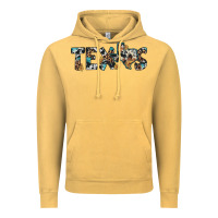 Vintage Mustard texas sunflower cowhide leopard texas map Vintage Hoodie - Artiststas
