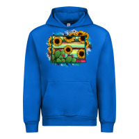 Cobalt wyoming map sunflower cactus serape Urban Hoodie - RanaPortraitStore