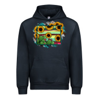 Navy wyoming map sunflower cactus serape Urban Hoodie - RanaPortraitStore