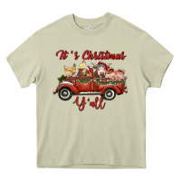 Mossy it's christmas y'all truck with farm animals Heavy Core Tee - RanaPortraitStore