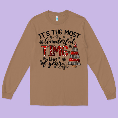 It The Most Wonderful Time The Of Year Long Sleeve Tee Designed By Cowhidedigitalart