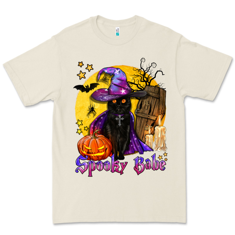 Spooky Babe Black Witch Cat Premium Tee by BundleAndBundleShop | Teevron