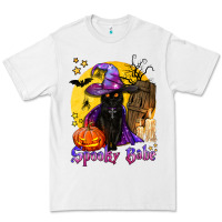 White spooky babe black witch cat Premium Tee - BundleAndBundleShop