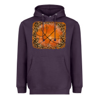 Plum glitter leopard basketball background Heavyweight Hoodie - RanaPortraitStore
