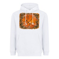 White glitter leopard basketball background Heavyweight Hoodie - RanaPortraitStore