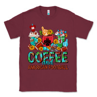 Burgundy Coffee And American Football Coffee Cups Classic Tee - FaDigitalArtStudio