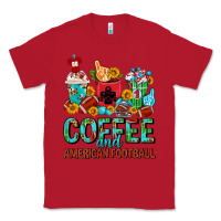 Red Coffee And American Football Coffee Cups Classic Tee - FaDigitalArtStudio