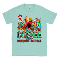 Seafoam Coffee And American Football Coffee Cups Classic Tee - FaDigitalArtStudio