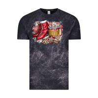 Cloud Black Christmas Ice Skating Vintage Tee - CowhideDigitalArt