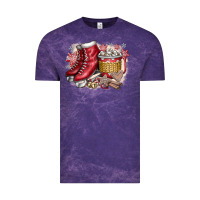 Cloud Purple Christmas Ice Skating Vintage Tee - CowhideDigitalArt