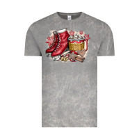 Cloud Rock Christmas Ice Skating Vintage Tee - CowhideDigitalArt