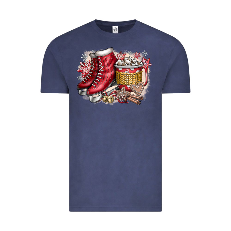 Christmas Ice Skating Vintage Tee by CowhideDigitalArt | Teevron