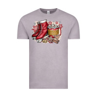 Vintage Zinc Christmas Ice Skating Vintage Tee - CowhideDigitalArt