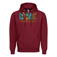 Burgundy love thanksgivings turkey Zipper Hoodie - RanaPortraitStore