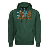 Sports Green love thanksgivings turkey Zipper Hoodie - RanaPortraitStore