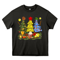 Asphalt christmas with softball trees bbs Heavy Core Tee - BundleAndBundleShop