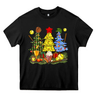 Black christmas with softball trees bbs Heavy Core Tee - BundleAndBundleShop