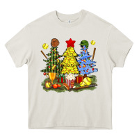 Cream christmas with softball trees bbs Heavy Core Tee - BundleAndBundleShop