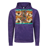Cloud Purple texas sunflower cactus cowhide Vintage Hoodie - Artiststas