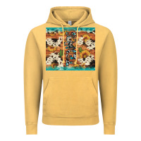 Texas Sunflower Cactus Cowhide Vintage Hoodie | Teevron