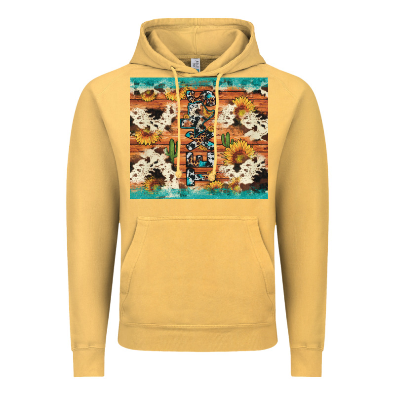 Texas Sunflower Cactus Cowhide Vintage Hoodie by Artiststas | Teevron