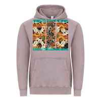 Vintage Zinc texas sunflower cactus cowhide Vintage Hoodie - Artiststas