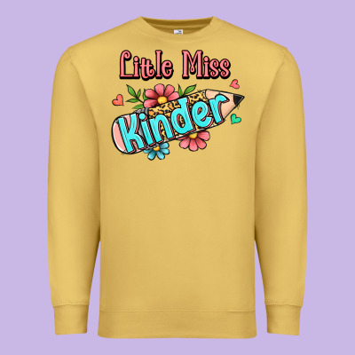 Little Miss Kindergarten Premium Sweatshirt Designed By Ranaportraitstore
