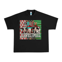 Black mooey Christmas Urban Heavy Tee - CowhideDigitalArt