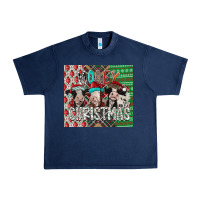 Navy mooey Christmas Urban Heavy Tee - CowhideDigitalArt