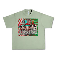 Oil Green mooey Christmas Urban Heavy Tee - CowhideDigitalArt