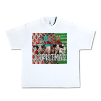 White mooey Christmas Urban Heavy Tee - CowhideDigitalArt