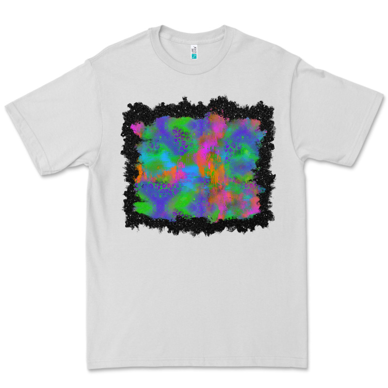 Halloween Neon Leopard Background Premium Tee by BundleAndBundleShop | Teevron