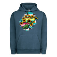 Pigment Midnight Navy west virginia map sunflower cactus serape Urban Hoodie - RanaPortraitStore
