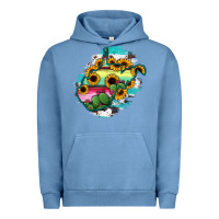 Pigment Pebble Blue west virginia map sunflower cactus serape Urban Hoodie - RanaPortraitStore