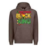 Coffee juneteenth black king Premium Hoodie - BarkalooDesign