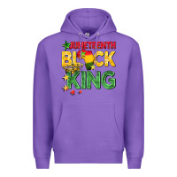 Purple juneteenth black king Premium Hoodie - BarkalooDesign