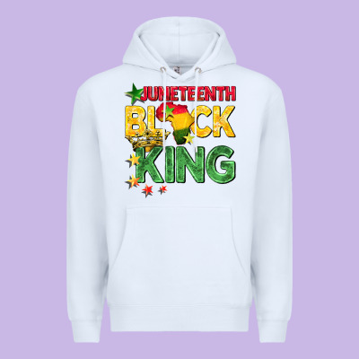 Juneteenth Black King Premium Hoodie Designed By Barkaloodesign