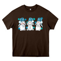 Chocolate Brown snowman winter bbs Heavy Core Tee - BundleAndBundleShop