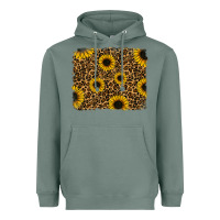 Sage leopard sunflowers background Heavyweight Hoodie - RanaPortraitStore