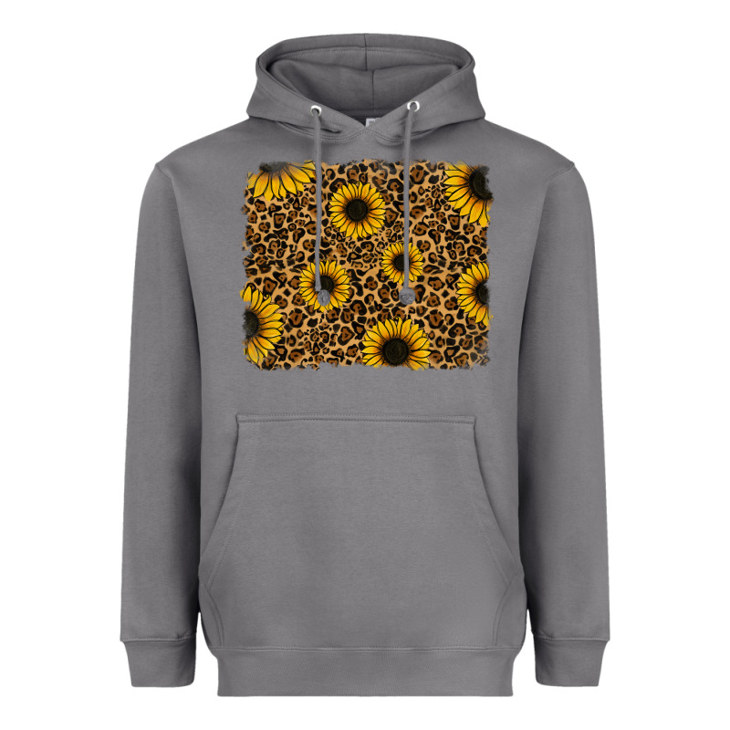 Leopard Sunflowers Background Heavyweight Hoodie by RanaPortraitStore | Teevron