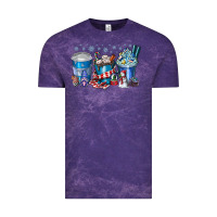 Cloud Purple Christmas Coffee Vintage Tee - CowhideDigitalArt