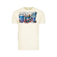 Vintage Arctic Christmas Coffee Vintage Tee - CowhideDigitalArt